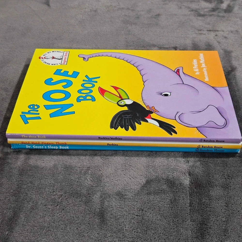 Dr. Seuss Beginner Books Lot‎ of 3 The Nose Book Sleep Book Hand Thumb